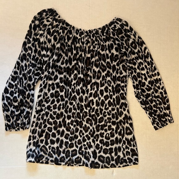 Lynn Ritchie animal print 3/4 sleeve pullover blouse top Sz-S.   T18 - Picture 5 of 10
